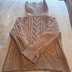Banana Republic Cable Knit Turtleneck Sweater - Brown